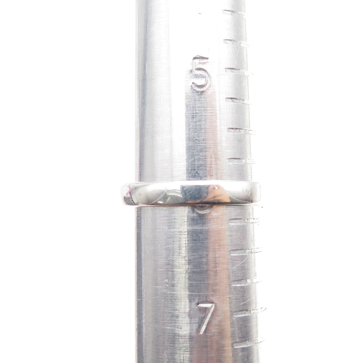 925 Sterling Silver Vintage Modernist Ribbed Oxidized Ring Size 6