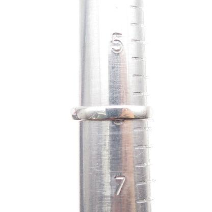 925 Sterling Silver Vintage Modernist Ribbed Oxidized Ring Size 6