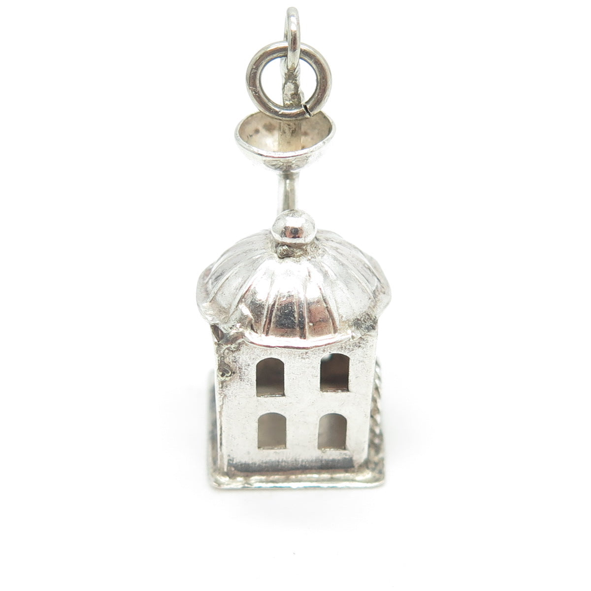 800 Silver Antique Art Deco Mosque Minimalist Charm Pendant