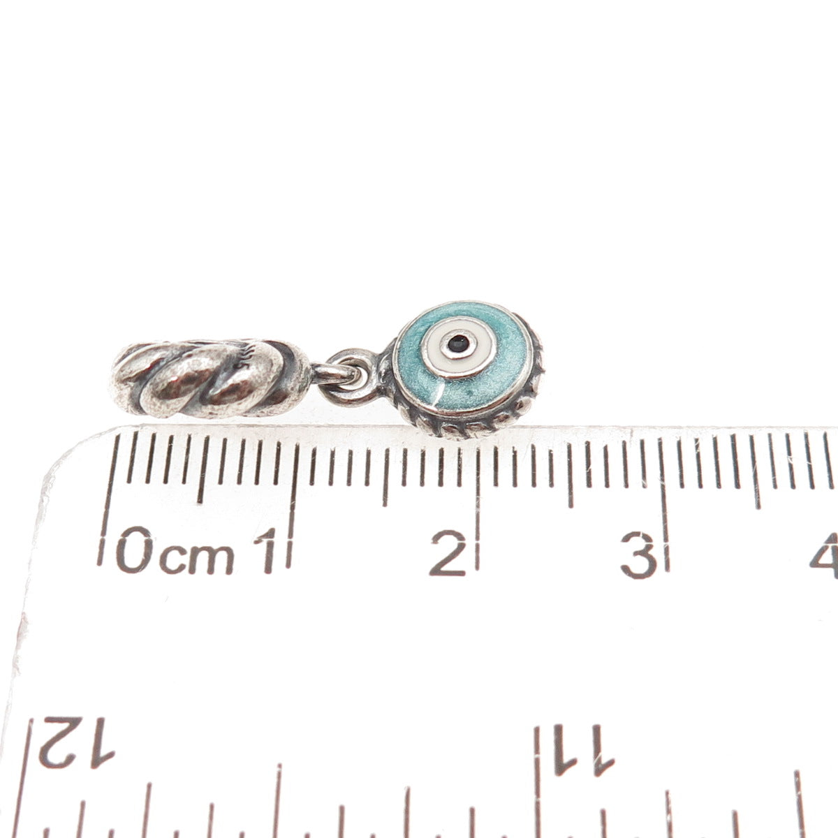 Pandora 925 Sterling Silver Enamel Evil Eye Dangle Charm