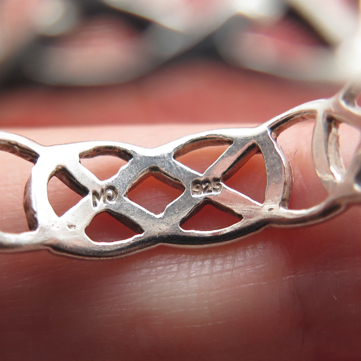 CHARLES WINSTON 925 Sterling Silver Vintage Celtic Knot Band Ring Size 11.25