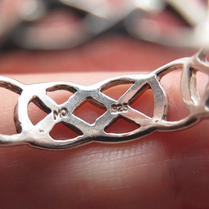 CHARLES WINSTON 925 Sterling Silver Vintage Celtic Knot Band Ring Size 11.25