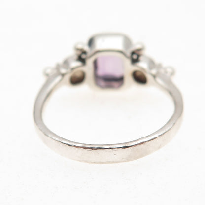 Mark Wasserman Samara Sterling Silver Vintage Real Amethyst Spiral Ring Size 7