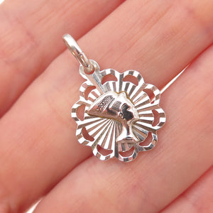 Vior 925 Sterling Silver Vintage Italy Nefertiti Egyptian Charm Pendant