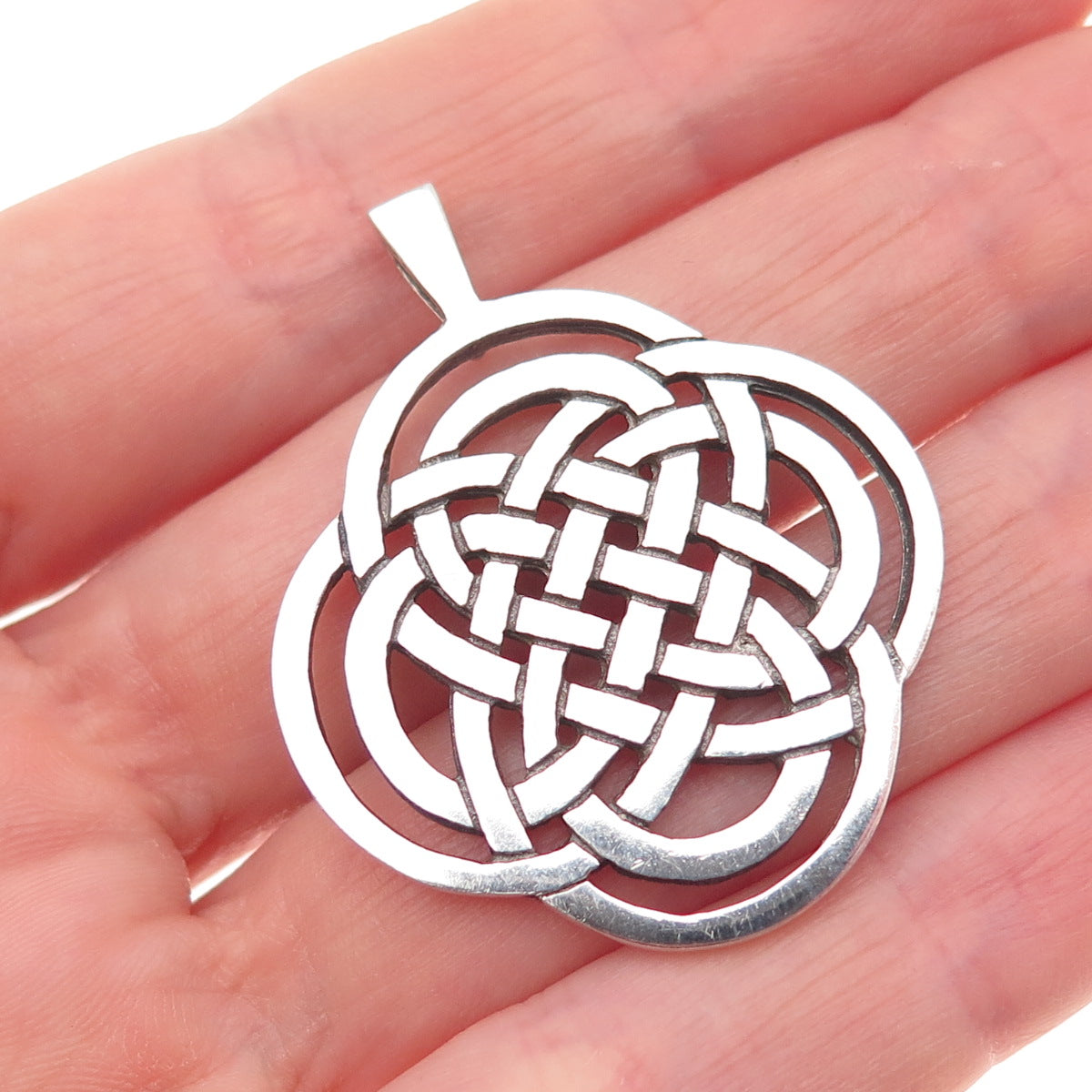 Ortak Silvercraft 925 Sterling Silver Vintage 1988 Edinburgh Celtic Knot Pendant