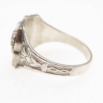 925 Sterling Silver Antique WWII US Army Eagle Oxidized Signet Ring Size 12