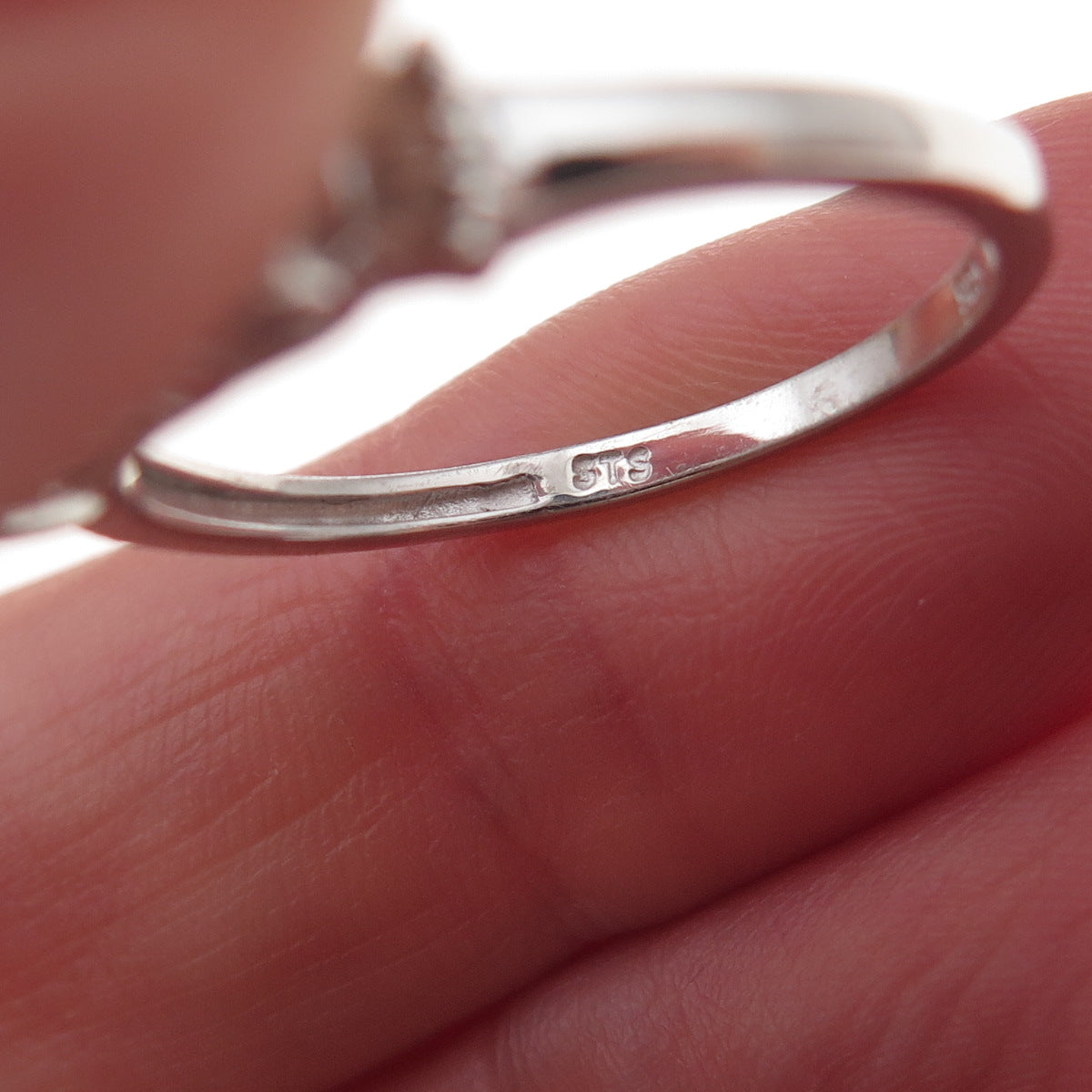 Chuck Clemency 925 Sterling Silver Real Diamond & Iolite Ring Size 8