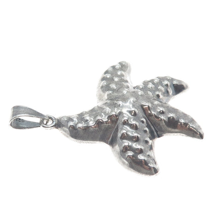 925 Sterling Silver Vintage Mexico Starfish Oxidized Pendant