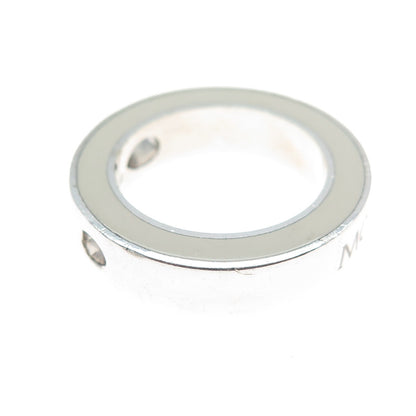 MOVADO 925 Sterling Silver Enamel Circle Slide Pendant