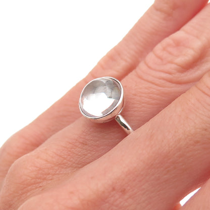 Pandora 925 Sterling Silver Clear Crystal Poetic Droplet Ring Size 6