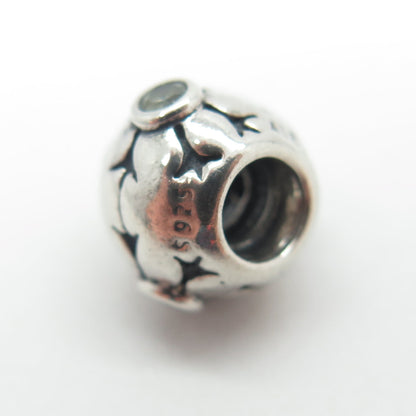 PANDORA 925 Sterling Silver Glass Snowflake Bead Charm