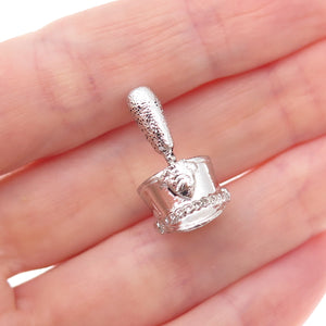 Kinney 925 Sterling Silver Vintage Drum Majorette Band Leader Hat Charm Pendant