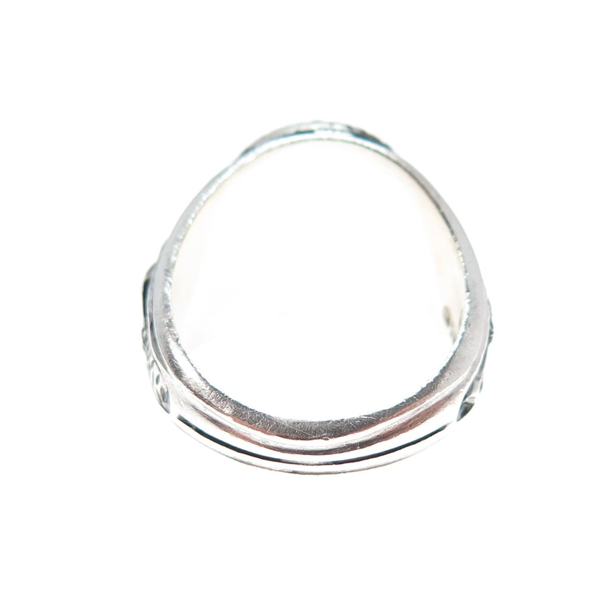 JOSTEN'S Sterling Vintage 1982 Lab-Sapphire Oceanside High School Ring Size 4.75
