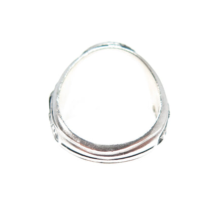 JOSTEN'S Sterling Vintage 1982 Lab-Sapphire Oceanside High School Ring Size 4.75