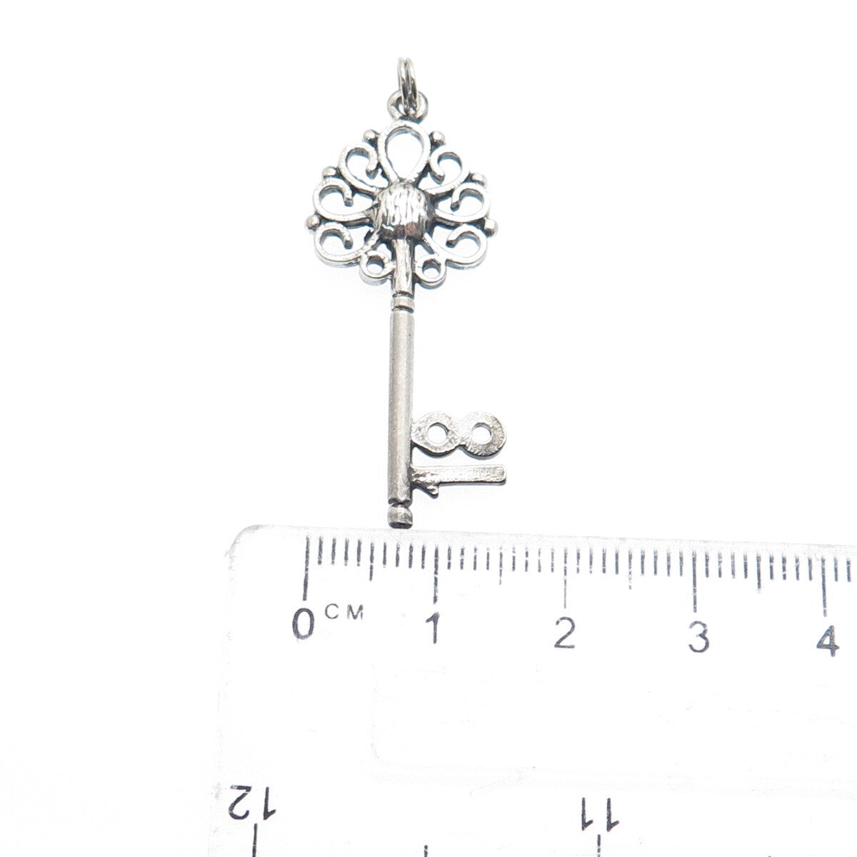 925 Sterling Silver Vintage Key to Heaven Charm Pendant