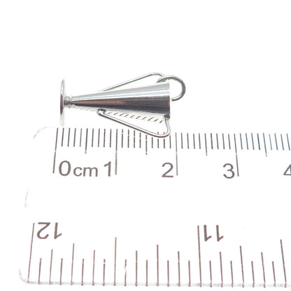 WELLS 925 Sterling Silver Antique Trophy Cup Award Minimalist 3D Charm Pendant