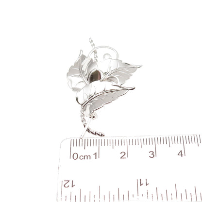 Van Dell 925 Sterling Silver Antique Art Deco Floral Pin Brooch