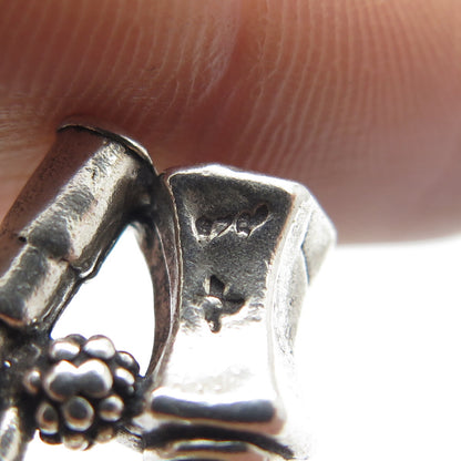 SUN WEST 925 Sterling Silver Vintage Lipstick & Atomizer 3D Charm Mini Pendant