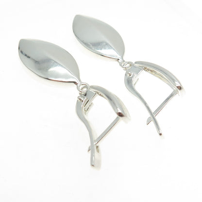 ROSS SIMONS 925 Sterling Silver Vintage Modernist Floral Dangling Earrings