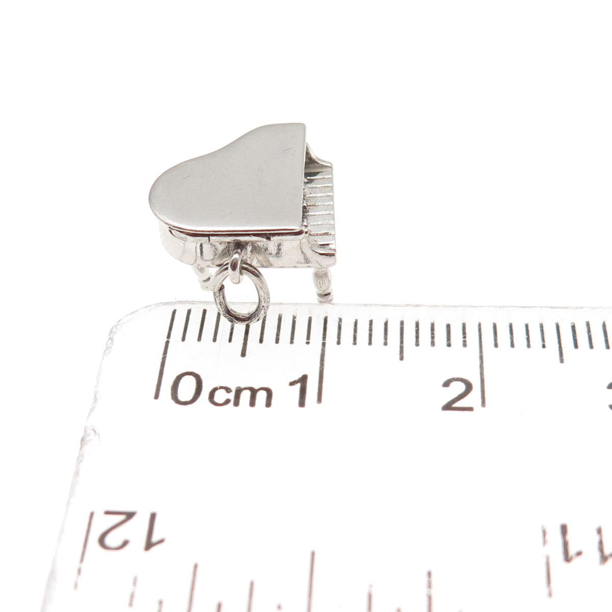 925 Sterling Silver Vintage Grand Piano 3D Mini Open Charm Pendant