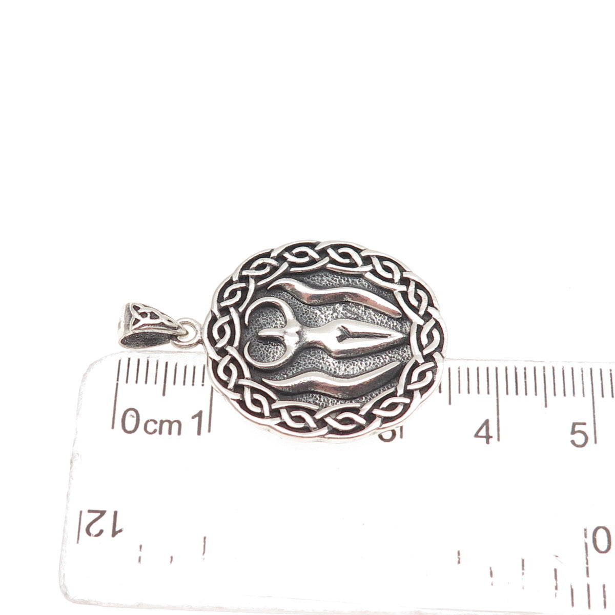 Peter Stone Sterling Silver Vintage Nile River Goddess Oxidized Charm Pendant