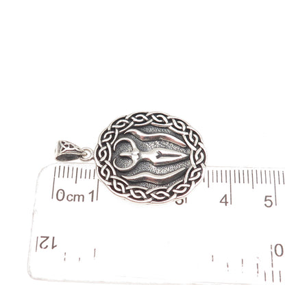 Peter Stone Sterling Silver Vintage Nile River Goddess Oxidized Charm Pendant