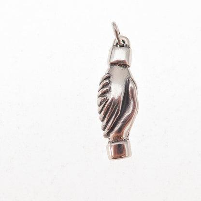 James Avery 925 Sterling Silver Vintage Friendship Handshake Charm Pendant