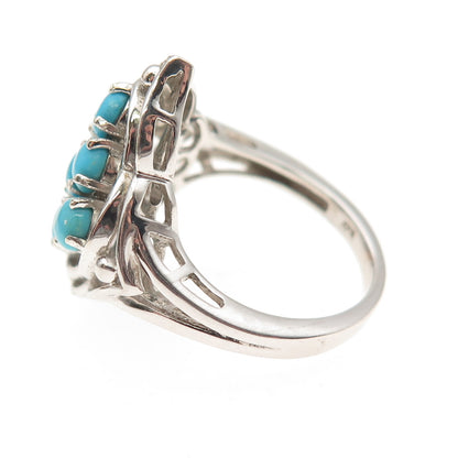Chuck Clemency 925 Sterling Silver Real Sleeping Beauty Turquoise Ring Size 8.25