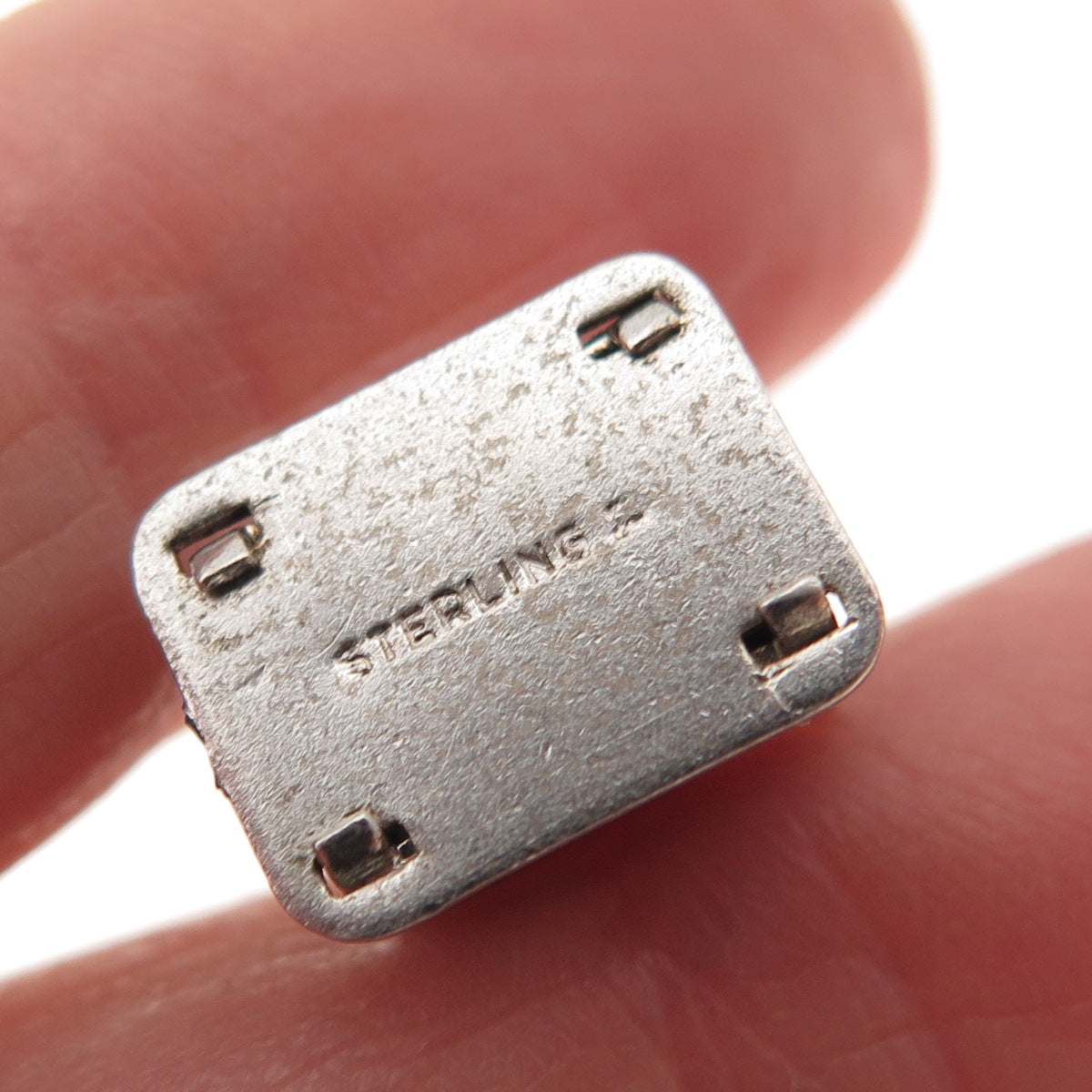 925 Sterling Silver Antique Art Deco Enamel Toaster Articulated 3D Mini Pendant