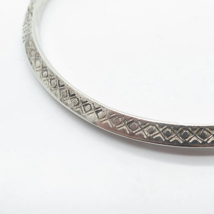 925 Sterling Silver Vintage Ornate Sun Tribal Adjustable Bracelet 6.5"