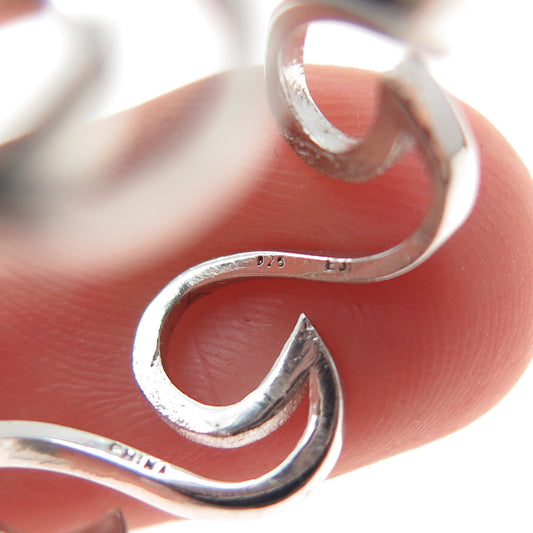 925 Sterling Silver Wave Ring Size 7.25