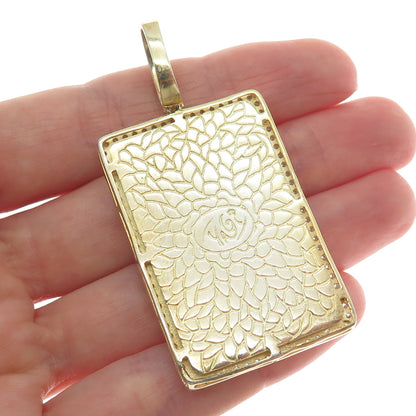 DESIGNS BY YAGI 925 Sterling Gold Plated Round-Cut Shaped C Z Sparkle Pendant