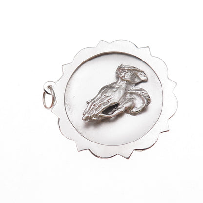 925 Sterling Silver Vintage Prayer Hands Religious Charm Pendant