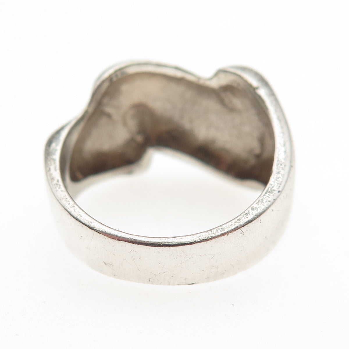 Chapal Zenray 925 Sterling Silver Vintage Modernist Oxidized Ring Size 6