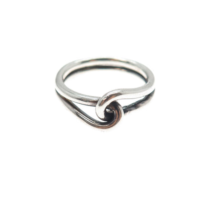 925 Sterling Silver Vintage Love Interlocked Oxidized Ring Size 6.75