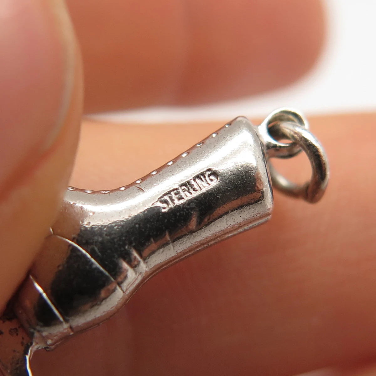 925 Sterling Silver Vintage Ice Skating Shoe Charm Pendant
