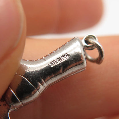 925 Sterling Silver Vintage Ice Skating Shoe Charm Pendant