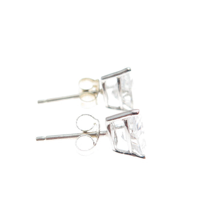 925 Sterling Silver Pear-Cut Stud Earrings