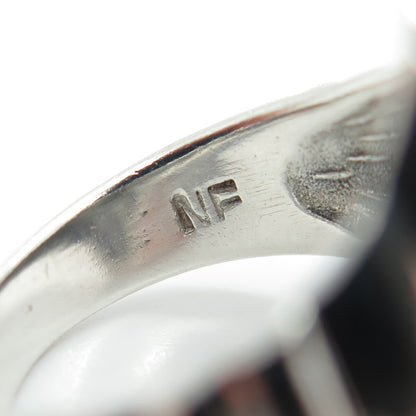 CHAPAL ZENRAY 925 Sterling Silver Vintage Modernist Dome Ring Size 7