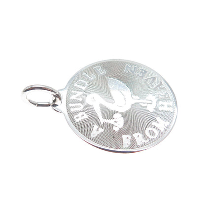 A & Z 925 Sterling Silver Vintage A Bundle from Heaven Stork Charm Pendant