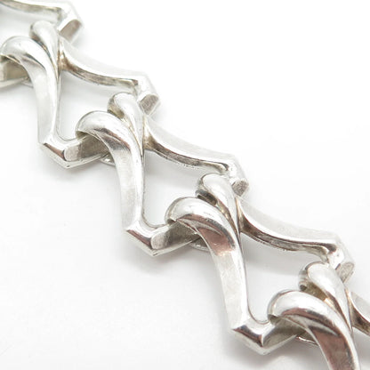 925 Sterling Silver Vintage Rare Link Bracelet 6.75"
