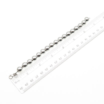 TIFFANY & CO. 925 Sterling Silver Vintage HardWear Ball Beaded Bracelet 6.25"