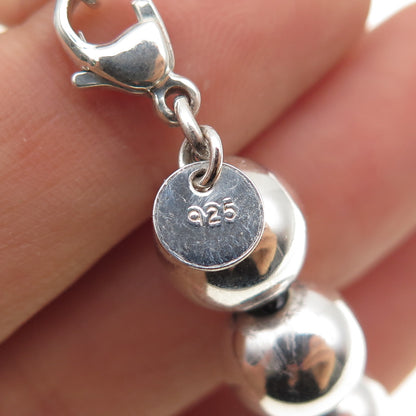 TIFFANY & CO. 925 Sterling Silver Vintage HardWear Ball Beaded Bracelet 6.25"