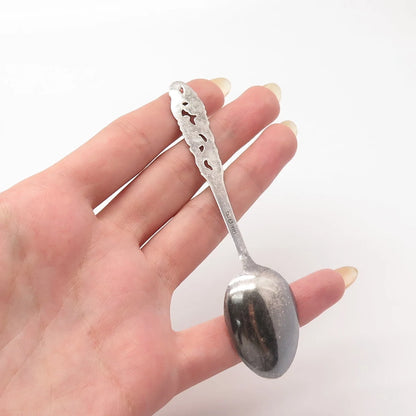 830S Silver Antique Brodrene Mylius Tele Pierced Demitasse Spoon