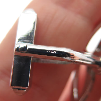 MIKIMOTO 925 Sterling Silver Antique Japan Real Akoya Pearl Cufflinks