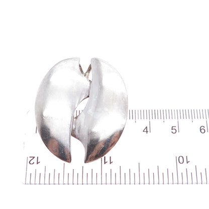 925 Sterling Silver Vintage Israel Modernist Yin Yang Slide Pendant