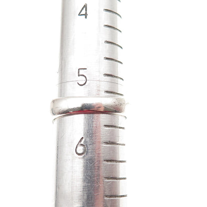 CNA Pranda 925 Sterling Silver Real Emerald-Cut Blue Topaz Ring Size 5.5