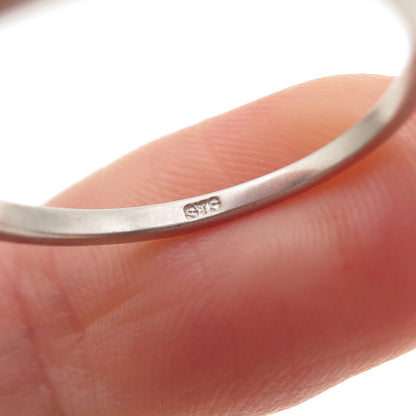 Chuck Clemency 925 Sterling Silver Vintage Real Diamond & Sapphire Ring Size 9