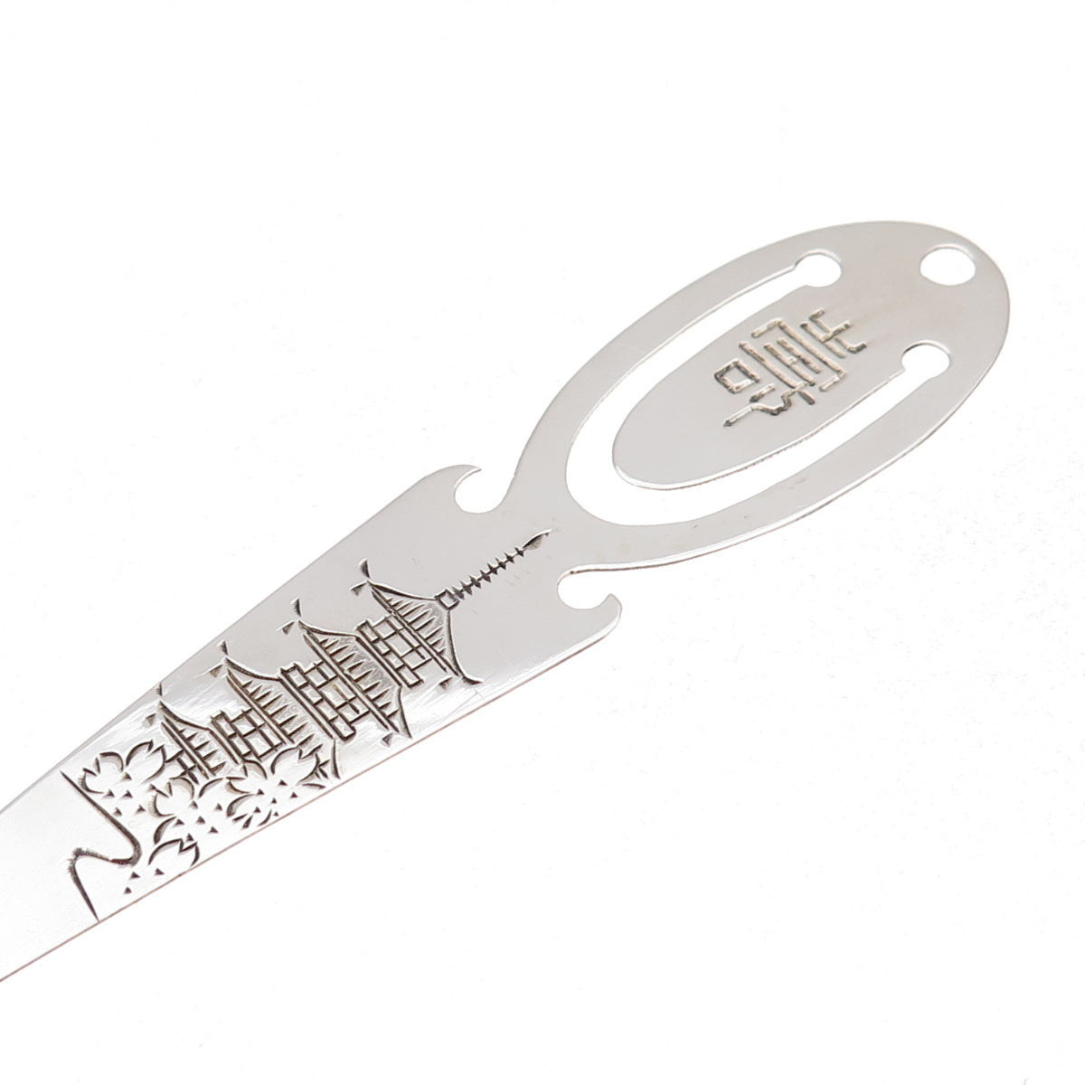 950 Silver Antique Japanese Pagoda Bookmark