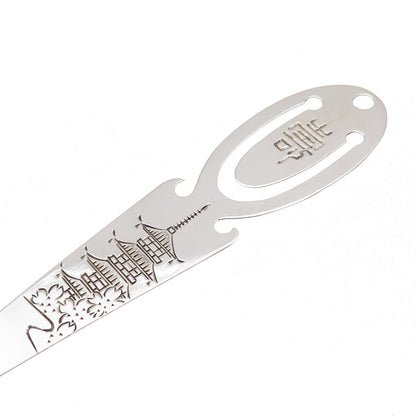 950 Silver Antique Japanese Pagoda Bookmark